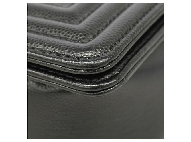 Borsa a tracolla Chanel Boy Chain Nero - vista 7