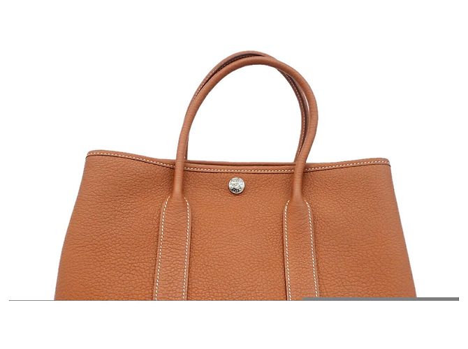 Hermès Borsa Tote Hermes Garden TPM D'oro - vista 10