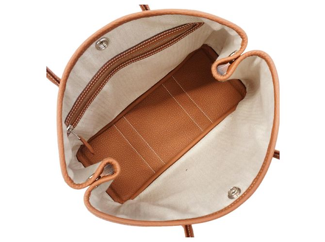 Hermès Borsa Tote Hermes Garden TPM D'oro - vista 4