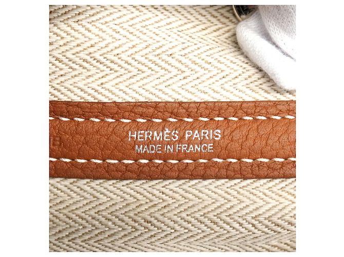 Hermès Borsa Tote Hermes Garden TPM D'oro - vista 5
