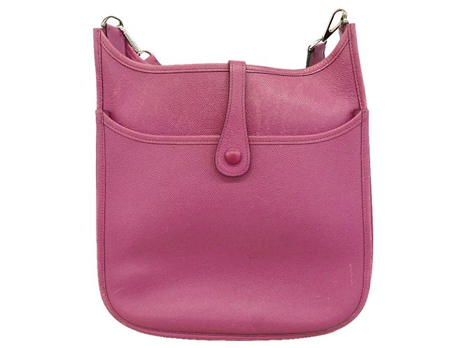 Hermès Borsa a tracolla Hermes Evelyne 2PM Fuschia - vista 11