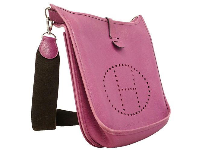 Hermès Borsa a tracolla Hermes Evelyne 2PM Fuschia - vista 2