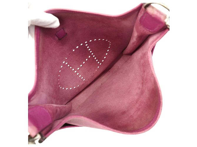 Hermès Borsa a tracolla Hermes Evelyne 2PM Fuschia - vista 4