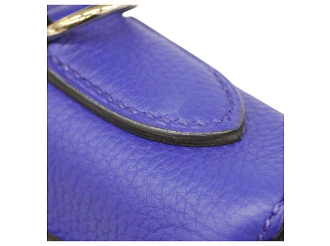 Hermès Borsa Hermes Kelly 32 in pelle Togo Blu - vista 10