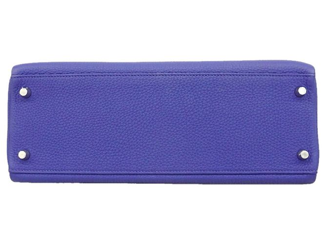 Hermès Borsa Hermes Kelly 32 in pelle Togo Blu - vista 3
