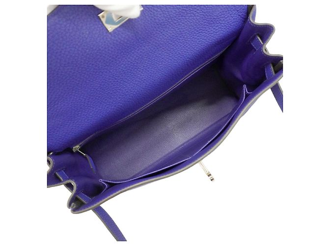 Hermès Borsa Hermes Kelly 32 in pelle Togo Blu - vista 4