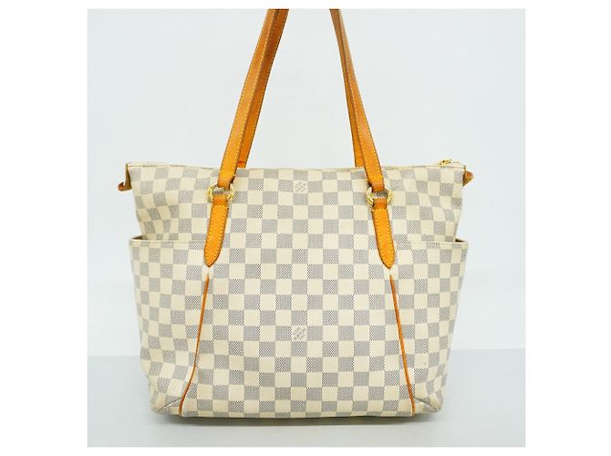 Borsa Tote Louis Vuitton Damier Azur Totally MM Bianco - vista 12