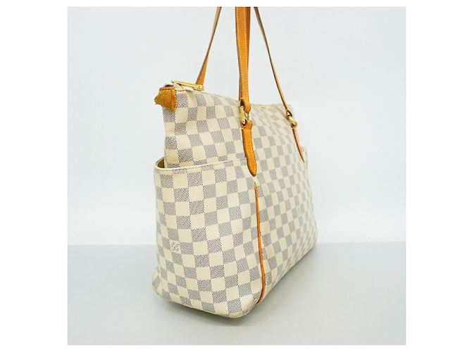 Borsa Tote Louis Vuitton Damier Azur Totally MM Bianco - vista 2