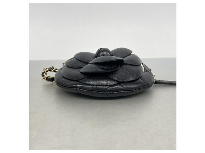 Timeless Borsa a tracolla con catena Chanel Camellia Nero - vista 3