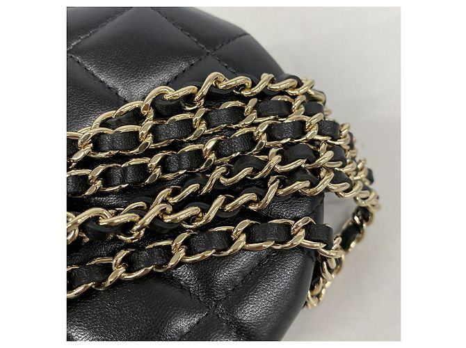 Timeless Borsa a tracolla con catena Chanel Camellia Nero - vista 6