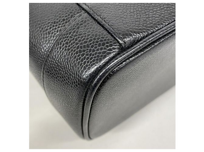 Borsa Vanity Chanel in pelle di vitello martellata nera Nero - vista 6