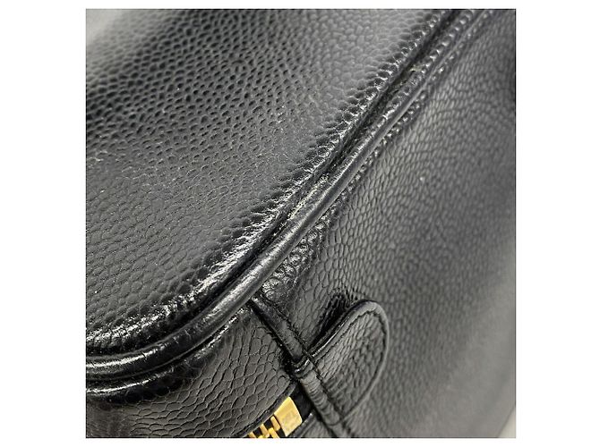 Borsa Vanity Chanel in pelle di vitello martellata nera Nero - vista 7