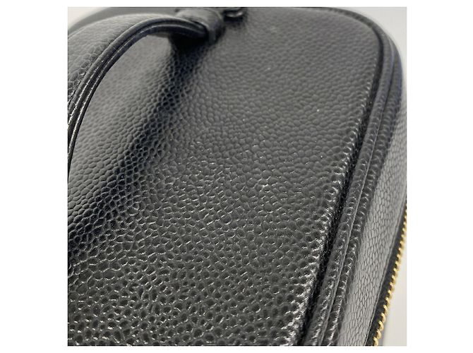 Borsa Vanity Chanel in pelle di vitello martellata nera Nero - vista 8