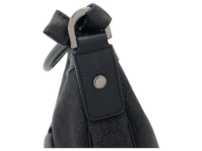 Borsa a tracolla Gucci in denim Nero - vista 5