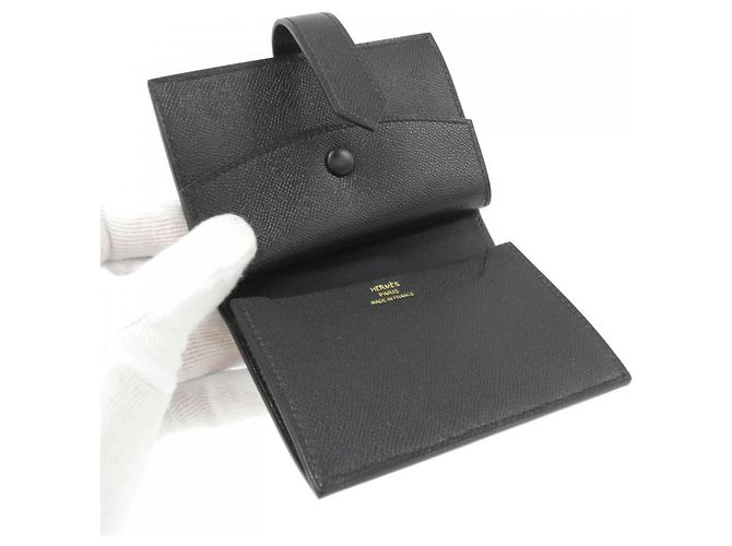 Hermès Hermes Bearn Mini Geldbörse Schwarz - Ansicht 4
