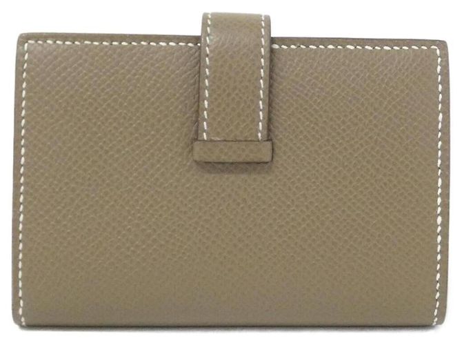 Hermès Cartera Hermes Bearn Mini Gris pardo - vista 2