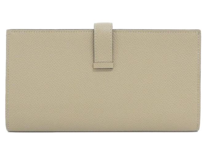 Hermès Hermes Bearn Soufflé Langbeutel Beige - Ansicht 2