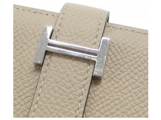Hermès Hermes Bearn Soufflé Langbeutel Beige - Ansicht 3
