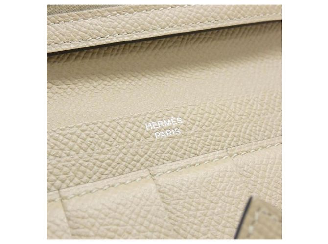 Hermès Hermes Bearn Soufflé Langbeutel Beige - Ansicht 5