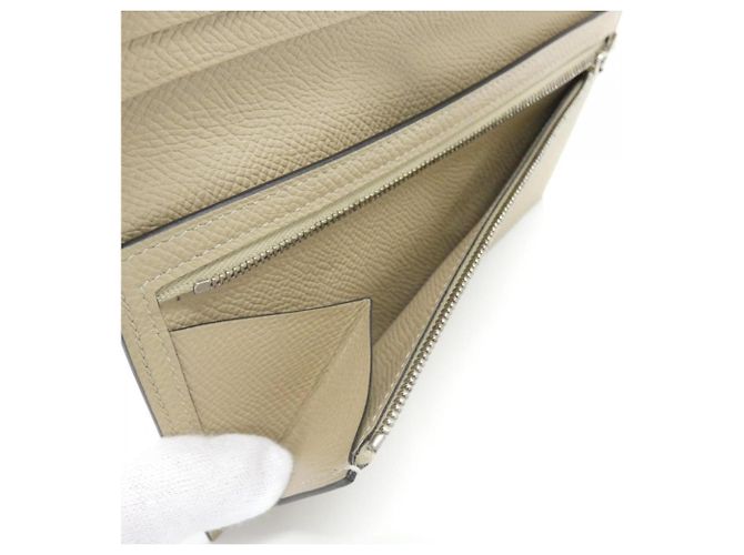 Hermès Hermes Bearn Soufflé Langbeutel Beige - Ansicht 6