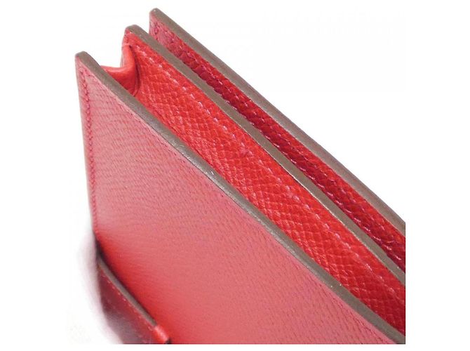 Hermès Hermes Bearn Soufflé Langbeutel Rot - Ansicht 5