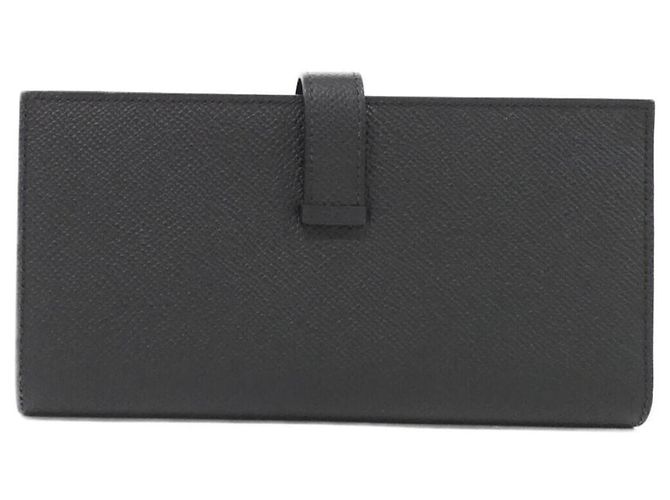 Hermès Cartera Hermes Bearn Soufflé Negro - vista 2