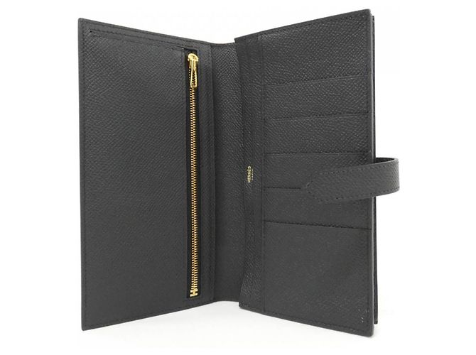 Hermès Cartera Hermes Bearn Soufflé Negro - vista 5