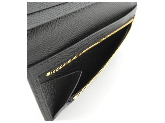 Hermès Cartera Hermes Bearn Soufflé Negro - vista 6