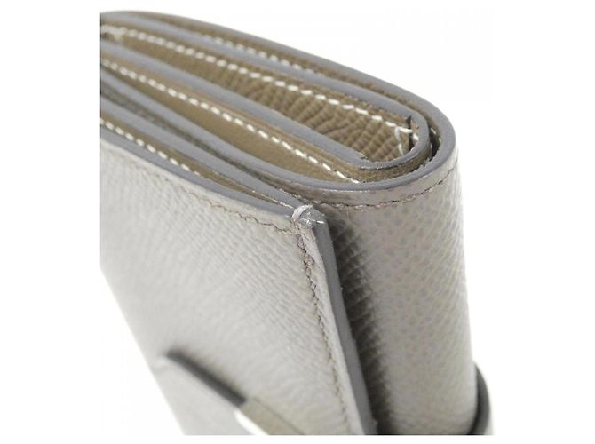 Hermès Cartera Hermes Bearn Combination Verso Gris Gris pardo - vista 3