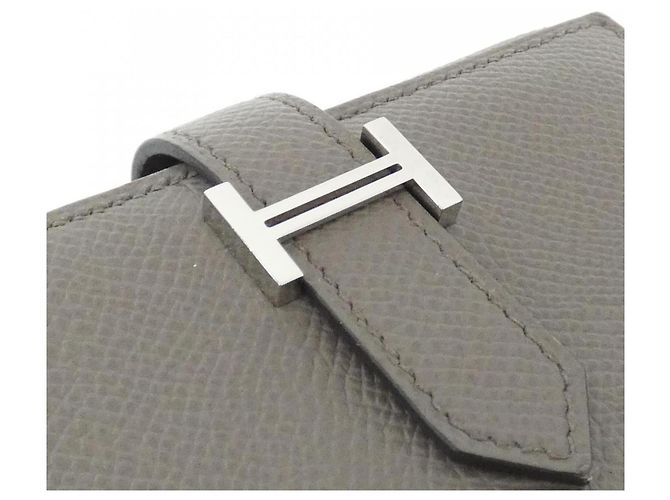 Hermès Cartera Hermes Bearn Combination Verso Gris Gris pardo - vista 4