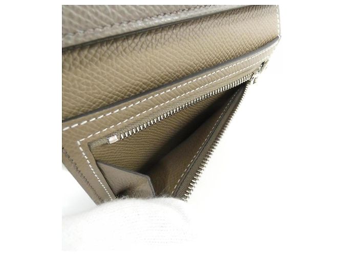 Hermès Cartera Hermes Bearn Combination Verso Gris Gris pardo - vista 6