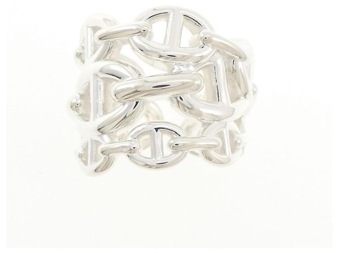 Hermès Chaine d'Ancre Enchainée Silver Band Ring Silber - Ansicht 2
