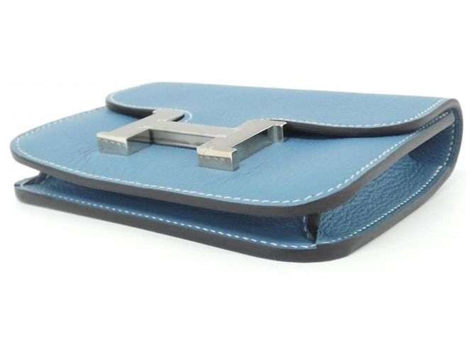 Hermès Cartera Hermes Constance Slim 082214CK Azul - vista 3