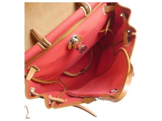 Hermès Zaino Hermes Herbag Zip-A-Do Rosso - vista 10