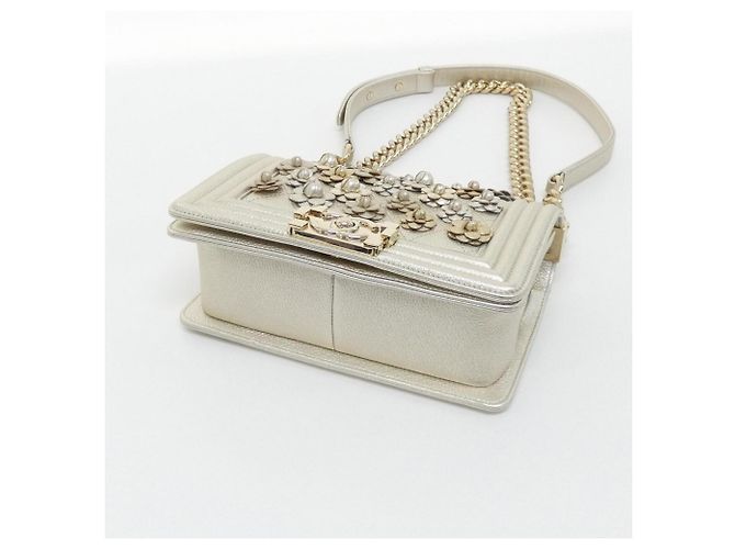 Borsa a tracolla Chanel Boy Line 67085 D'oro - vista 3