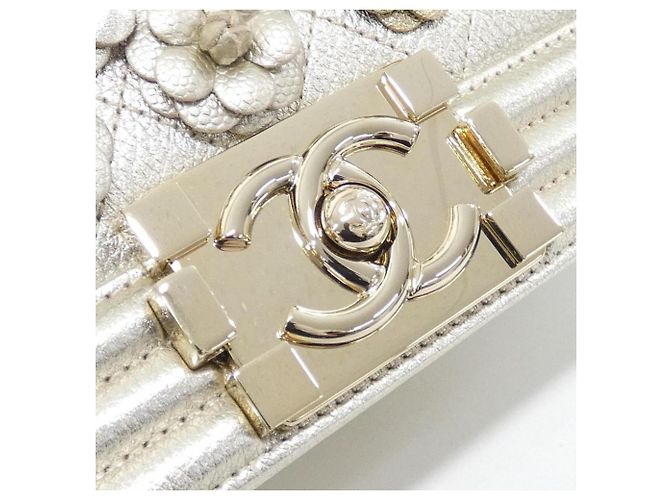 Borsa a tracolla Chanel Boy Line 67085 D'oro - vista 4