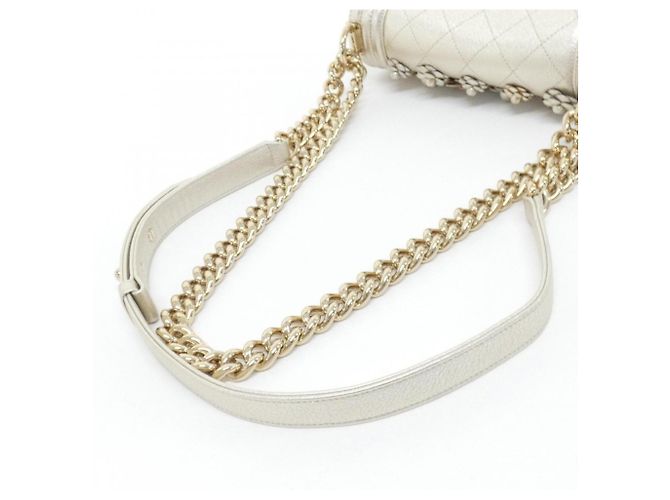 Borsa a tracolla Chanel Boy Line 67085 D'oro - vista 5