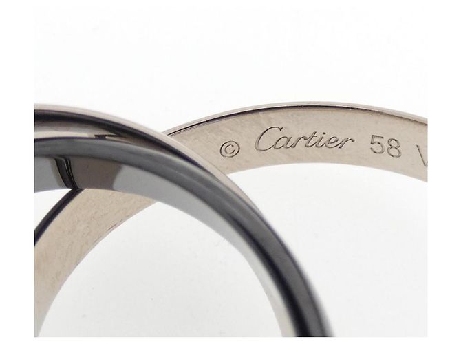 Anello Cartier Trinity Band Nero e Bianco - vista 4