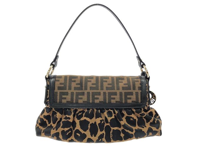 Borsa a spalla Fendi 8BR445 FY4 Marrone Nero - vista 2