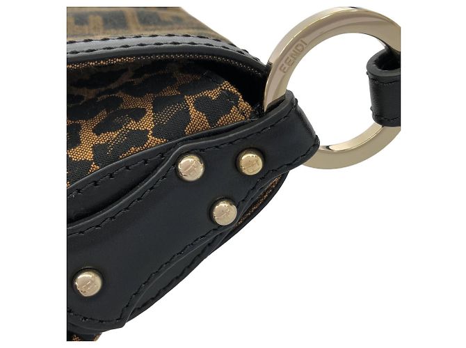 Borsa a spalla Fendi 8BR445 FY4 Marrone Nero - vista 7