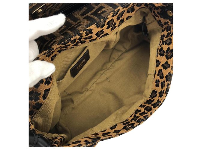 Borsa a spalla Fendi 8BR445 FY4 Marrone Nero - vista 9