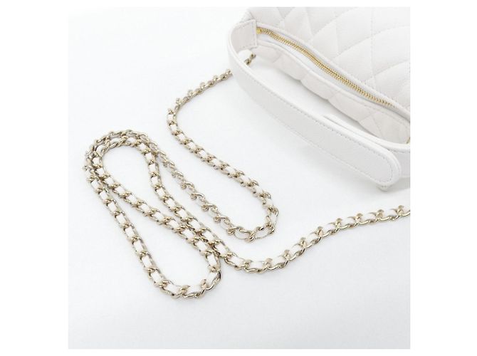 Borsa Chanel Timeless Classic Line Bianco - vista 5