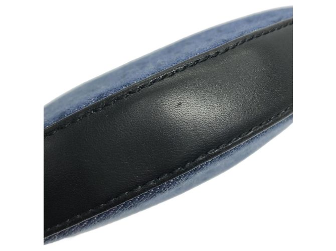 Bulgari Borsa a tracolla Bvlgari in denim blu e pelle - vista 3