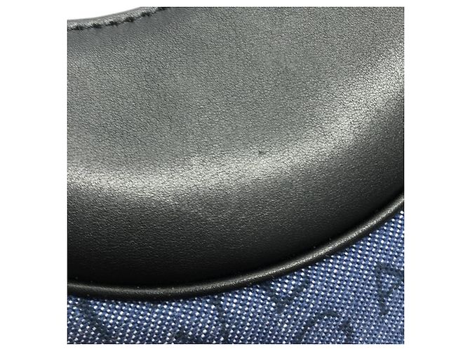 Bulgari Borsa a tracolla Bvlgari in denim blu e pelle - vista 4
