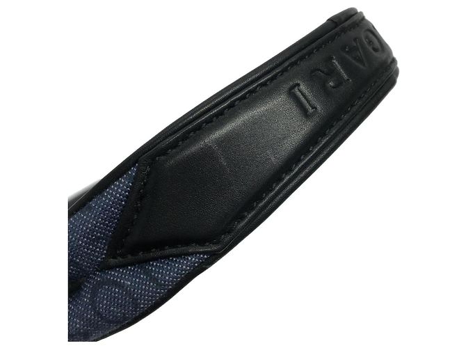 Bulgari Borsa a tracolla Bvlgari in denim blu e pelle - vista 7