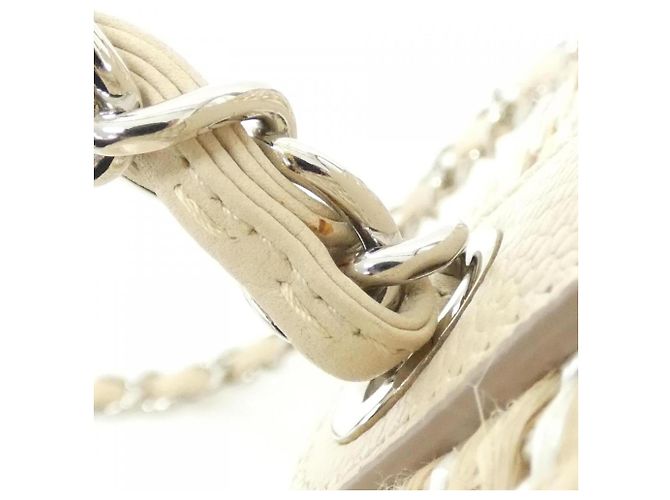 Borsa Chanel beige in paglia - vista 8