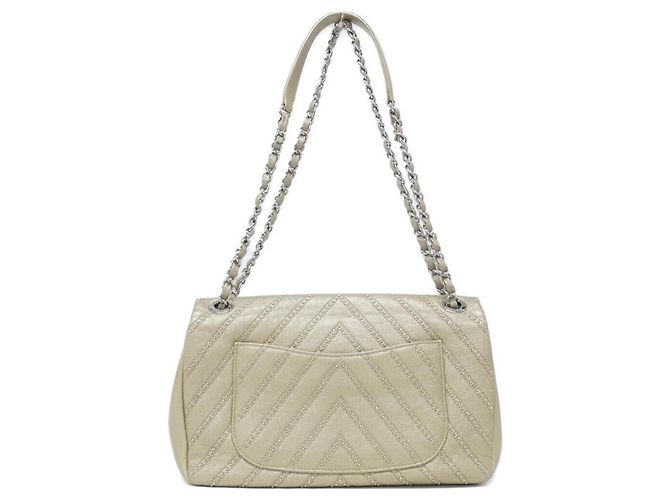 Borsa a tracolla Chanel 93849 in pelle dorata D'oro - vista 2