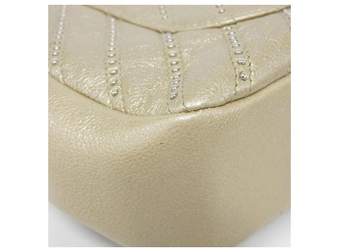 Borsa a tracolla Chanel 93849 in pelle dorata D'oro - vista 3