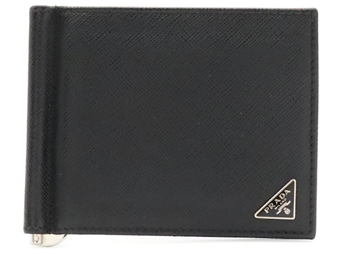 Cartera bi-fold Prada Triangle Negro - vista 2