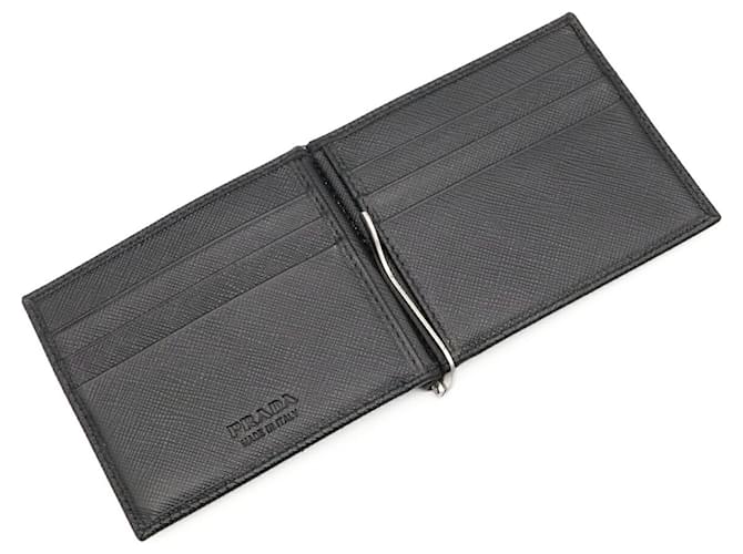 Cartera bi-fold Prada Triangle Negro - vista 8